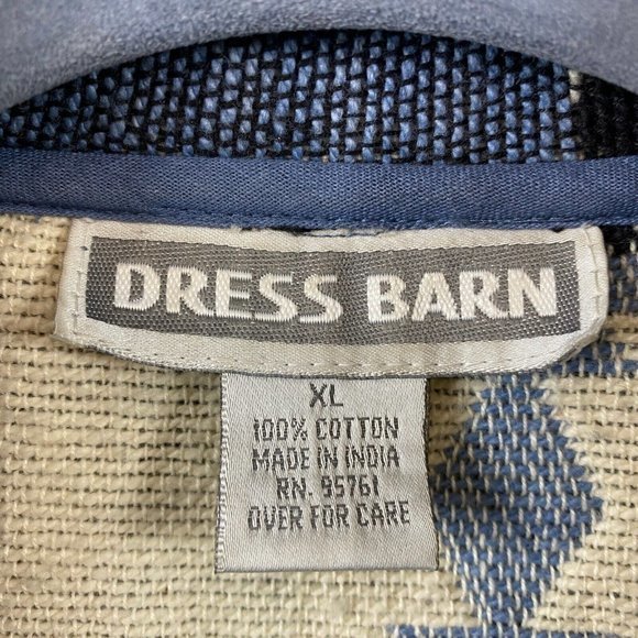 Vintage Carolina Blues Aztec Western Southwest Blanket Blazer Size XL Crop Boxy - Picture 7 of 8